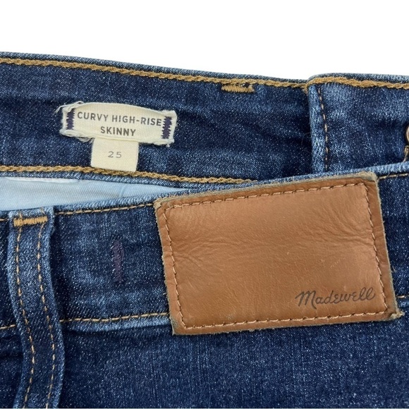 Madewell Curvy High-Rise Skinny Jeans in Lucille Wash Size 25 - Picture 5 of 12